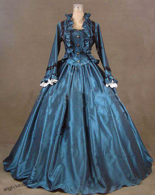 Viktoriánské plesové šaty - kostým